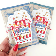 Custom Personalized Kids Valentine Popcorn Stickers - XOXOKristen