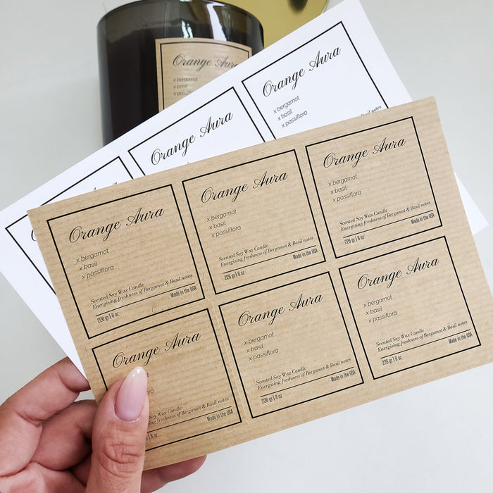 Kraft Candle Stickers