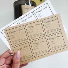 Kraft Candle Stickers