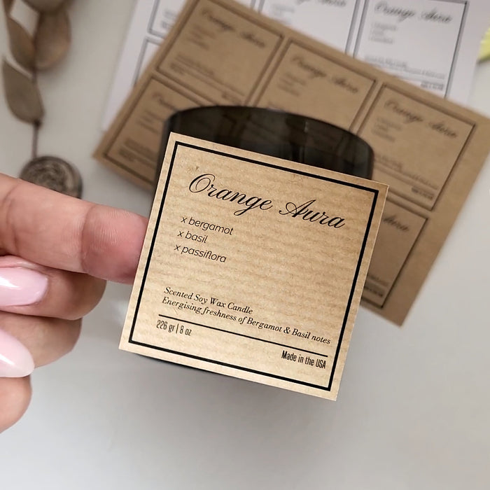 Kraft Candle Stickers