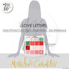 Love Letters - Linen Printed Smooth Cardstock Single-Sided