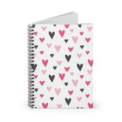 Lovely Hearts Spiral Lined Notebook