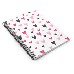 Lovely Hearts Spiral Lined Notebook