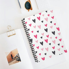 Lovely Hearts Spiral Lined Notebook