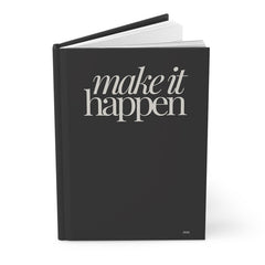 Make It Happen Hardcover Blank Journal — Matte Black