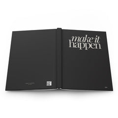 Make It Happen Hardcover Blank Journal — Matte Black