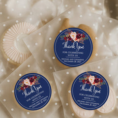 Navy Favor Stickers