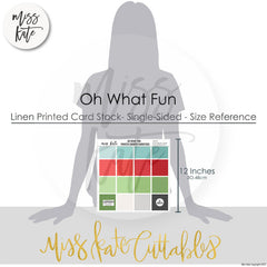Oh What Fun - Linen Printed Smooth Cardstock Single-Sided