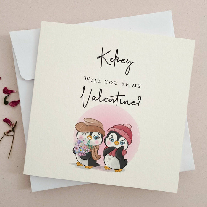 Personalized Will you be my Valentine Card - XOXOKristen