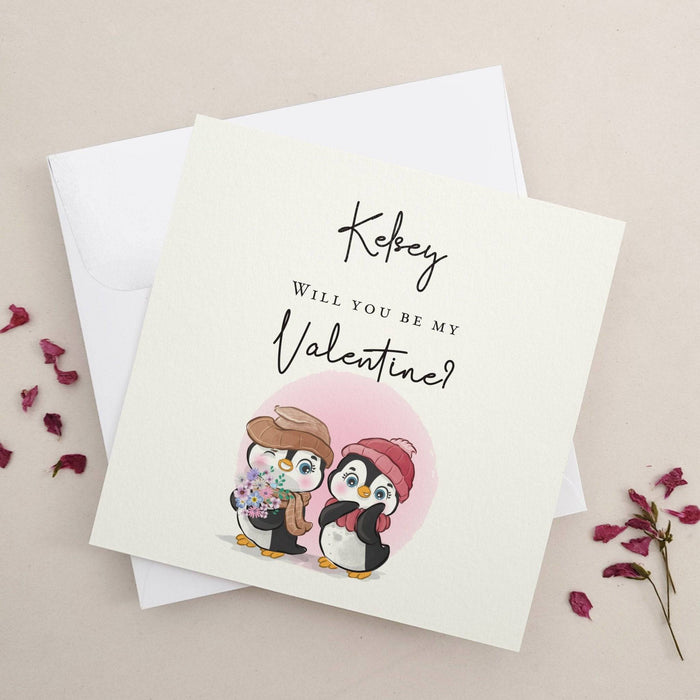Personalized Will you be my Valentine Card - XOXOKristen