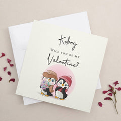 Personalized Will you be my Valentine Card - XOXOKristen