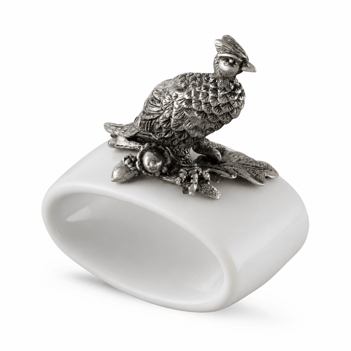 Pheasant Stoneware Napkin Ring 1