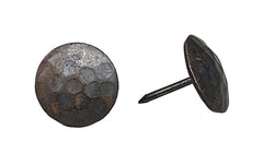 Premium Round Hammered Iron Clavos-Unfinished 1" diameter head