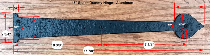 Premium Spade Decorative Hinges- Dimensions of 18" size-Solid Aluminum - Wild West Hardware