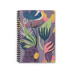 Purple Springtime Spiral Lined Notebook