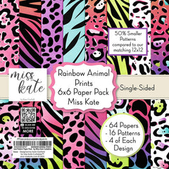 Rainbow Animal Prints - 6X6 Paper Pack (Ss)