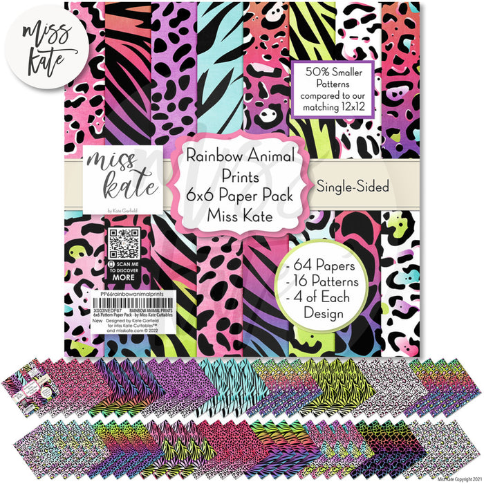 Rainbow Animal Prints - 6X6 Paper Pack (Ss)