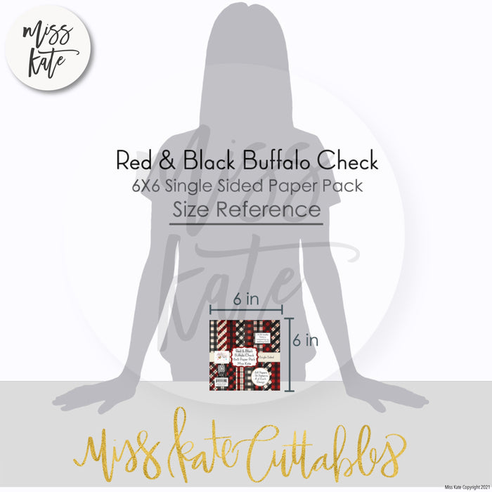 Red & Black Buffalo Check - 6X6 Paper Pack (Ss)