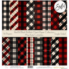 Red & Black Buffalo Check - Paper Pack 12X12 (Ss)
