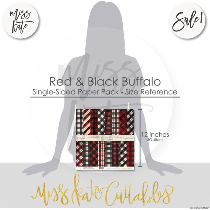 Red & Black Buffalo Check - Paper Pack 12X12 (Ss)