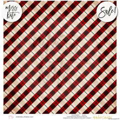 Red & Black Buffalo Check - Paper Pack 12X12 (Ss)