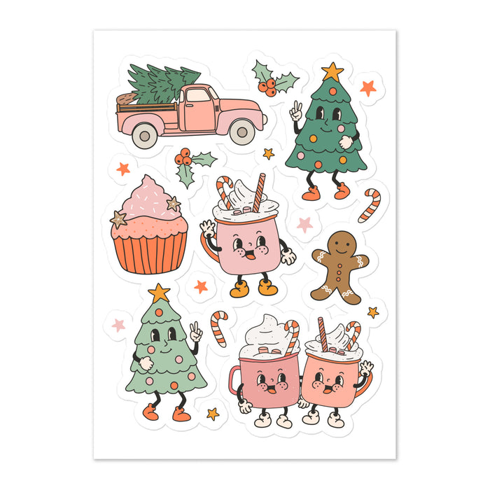 Retro Christmas Sticker Sheet