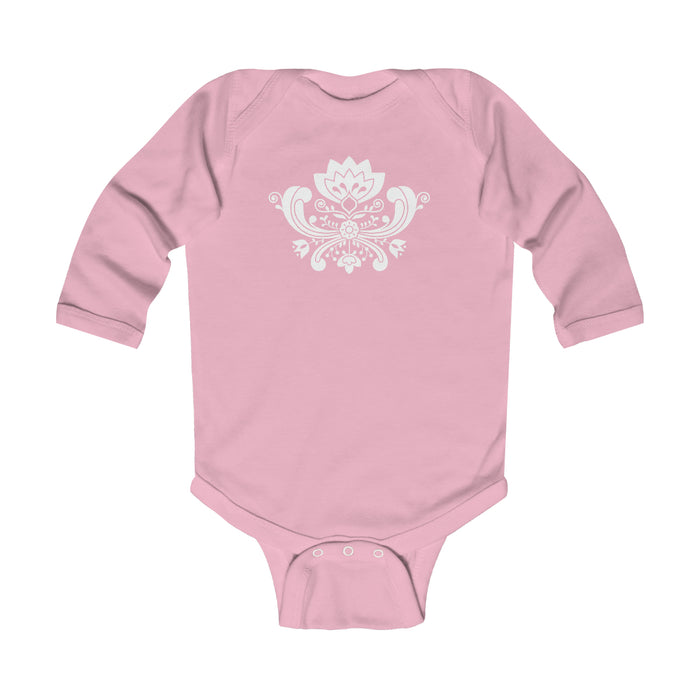 Rosemaling Long Sleeve Bodysuit Scandinavian Design Studio