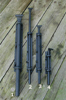 Rustic Cane Bolt "fish tail" handle (includes flat strike plate) - Wild West Hardware