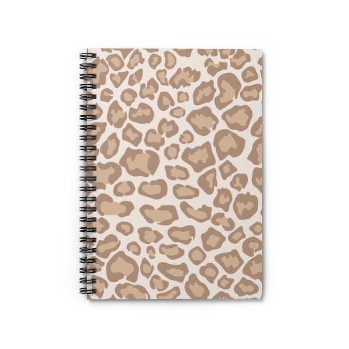 Soft Leopard Spiral Lined Notebook