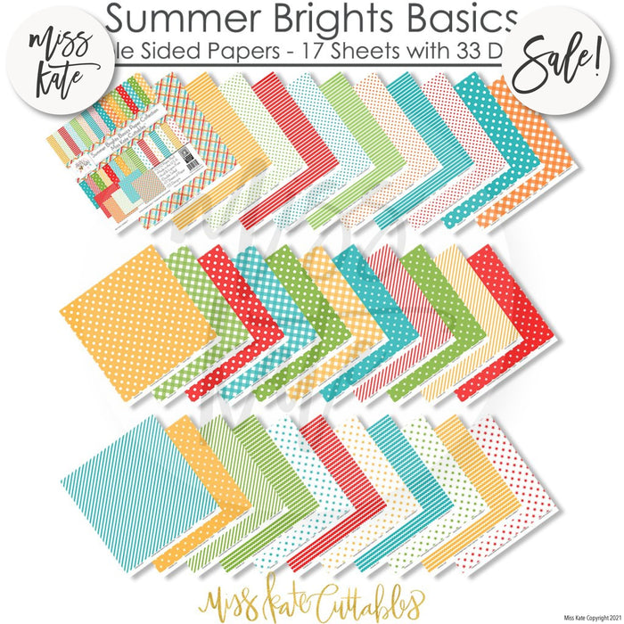 Summer Brights Basics - Double-Sided Paper Pack 12X12 (Ds)