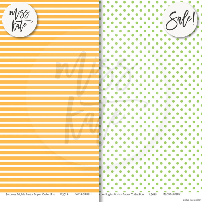 Summer Brights Basics - Double-Sided Paper Pack 12X12 (Ds)