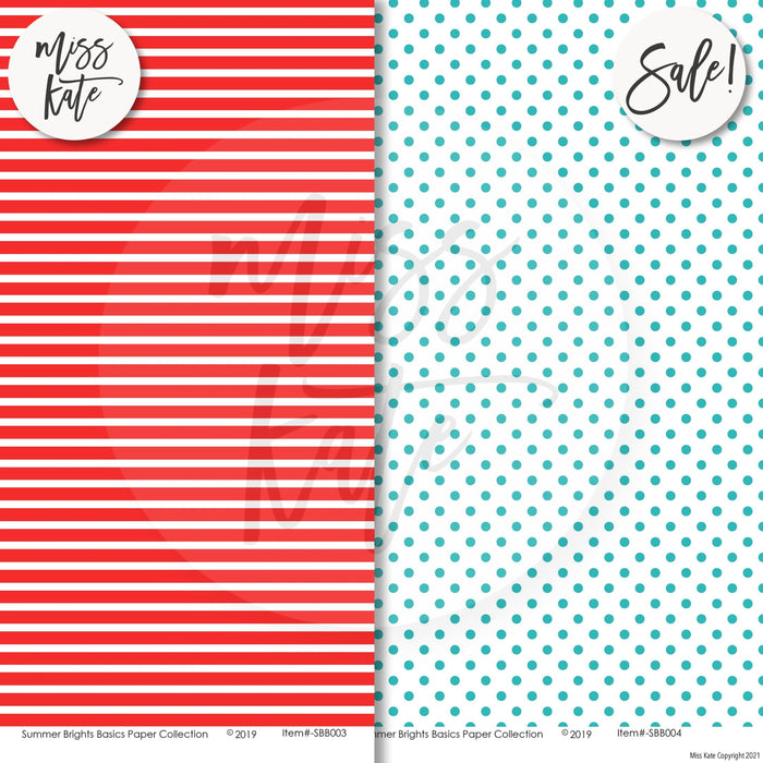 Summer Brights Basics - Double-Sided Paper Pack 12X12 (Ds)