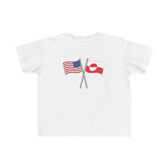 United States And Greenland Crossed Flags Toddler Tee