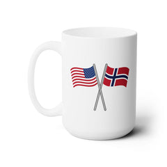 United States And Norway Crossed Flags Mug