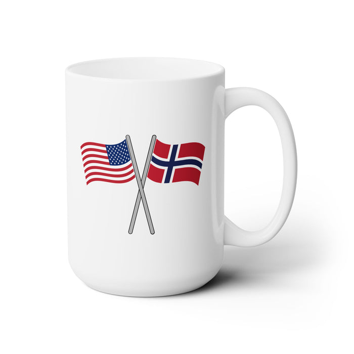 United States And Norway Crossed Flags Mug