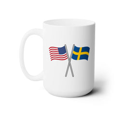 United States And Sweden Crossed Flags Mug
