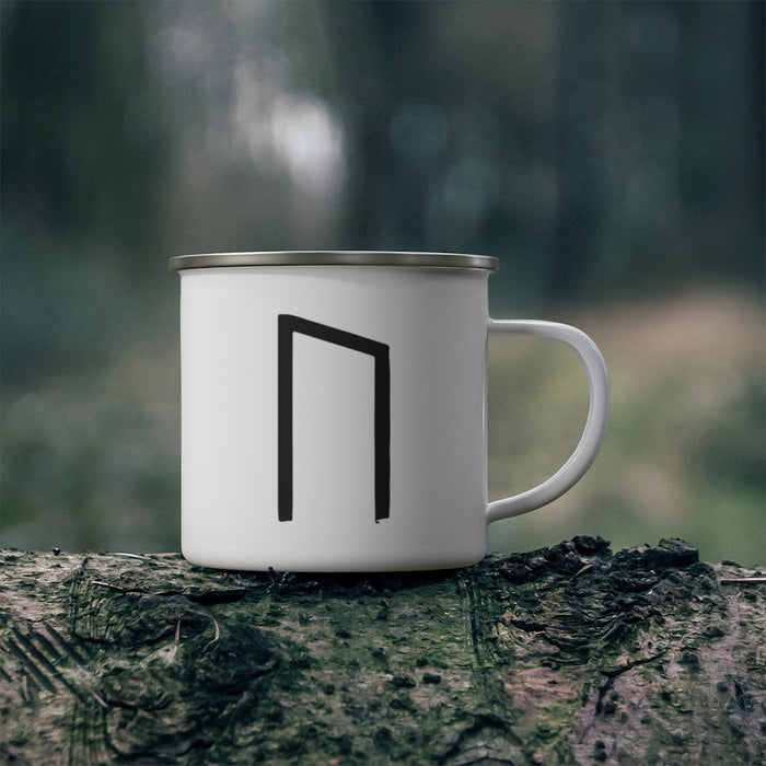 Uruz (Strength) Viking Rune Enamel Camping Mug Scandinavian Design Studio
