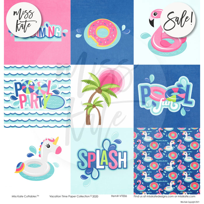 Vacation Time - Paper & Sticker Kit 12X12 (Ds)