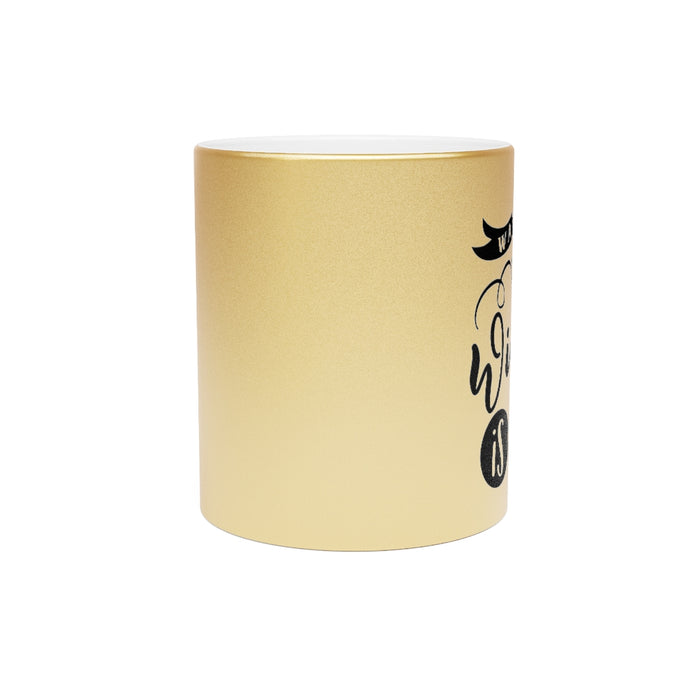 Wake Me Up Metallic Mug