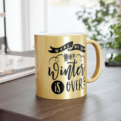 Wake Me Up Metallic Mug