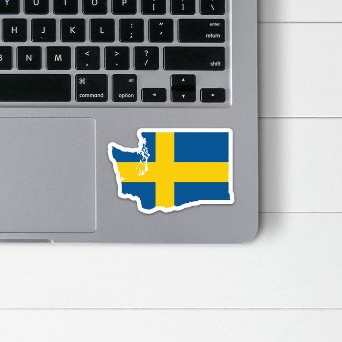 Washington Swedish Flag Sticker Scandinavian Design Studio