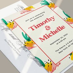 Wedding Invitations with Bright Design - XOXOKristen