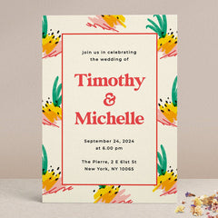 Wedding Invitations with Bright Design - XOXOKristen