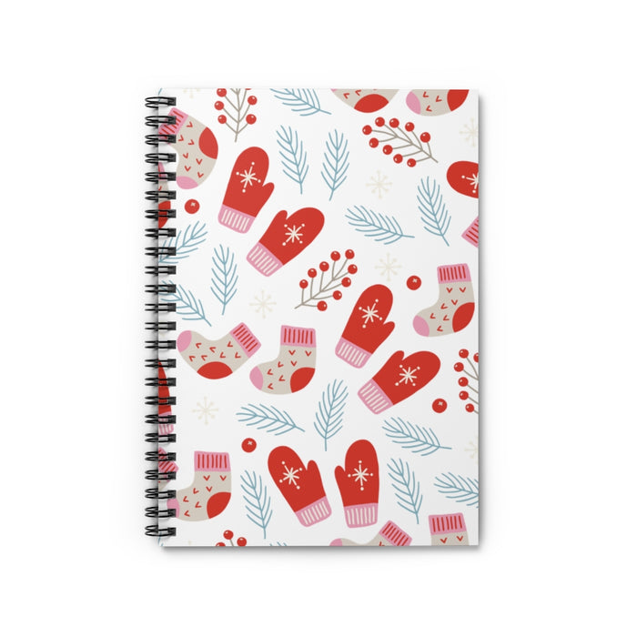 Winter Mittens Spiral Lined Notebook