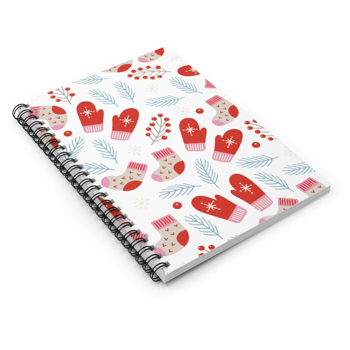 Winter Mittens Spiral Lined Notebook