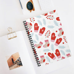 Winter Mittens Spiral Lined Notebook
