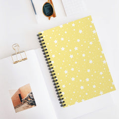 Yellow Stars Spiral Lined Notebook
