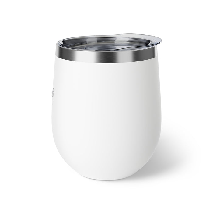 12oz Insulated Wine Tumbler — Floral Line Art
