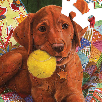 13-Piece Jigsaw Puzzle Puppy Playtime