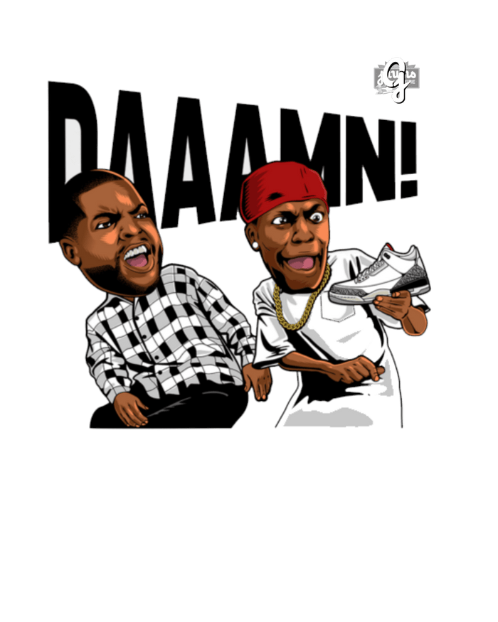 Jordan 3 White Cement DAMN - Original Jawns - White T-Shirt - T-Shirt - Jawns on Fire Sneakers & Shoes